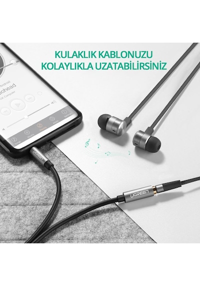 Ugreen 3.5 Mm Jack Ses Aux Uzatma Kablosu 3 Metre, 10595
