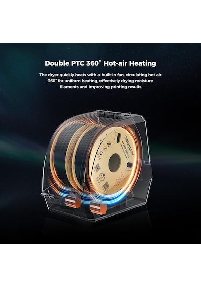 Creality Space Pi Filament Kurutucu Plus, 2 Rulo 3d Yazıcı Filament Kuru Kutu, Ptc Isıtıcılı, 360 Hızlı Isıtma, Pla Petg İçin Fanlı Kurutucu Saklama Kutusu Abs Tpu Naylon