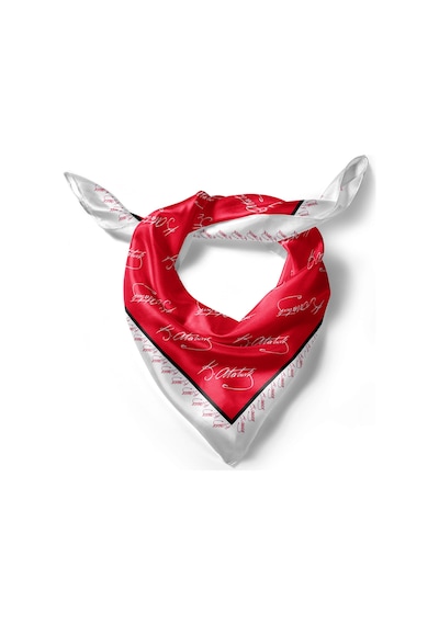 K.atatürk İmza Desen Bandana/fular Kırmızı