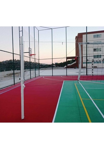 Adelinspor Diomond Voleybol Direği Metal Yükseklik Ayarlı Gerdirme Aparatlı Ankrajlı