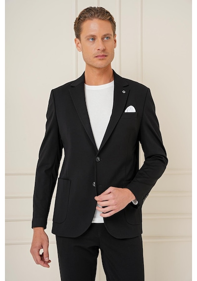 Efor C 690 Slim Fit Siyah Spor Ceket Siyah