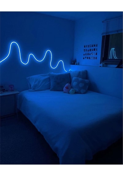 Sese Ve Müziğe Duyarlı Neon Led Rgb Esnek 5 Metre Kumandalı