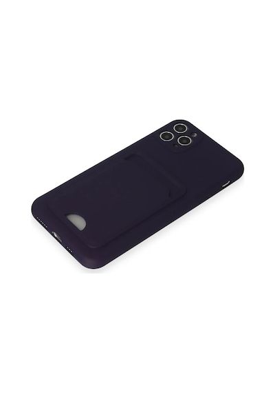 Newface - 95 - Apple İphone 11 Pro Max Kılıf Kelvin Kartvizitli Silikon - - Kmrsfres - Derin Mor