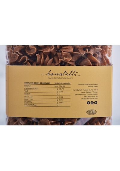 Bonatelli Vegan Siyez Burgu Makarna 350 G