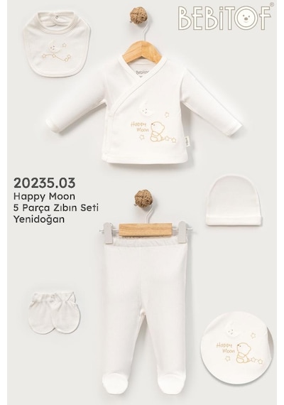Caramell Bebitof %100 Pamuk Happy Moon Desenli 5 Parça Yenidoğan Hastane Çıkışı Zıbın Seti 0-3 Ay 50-56 Cm Ekru Bbtf.20235.03.ekr Caramell Bebitof %100 Pamuk Happy Moon Desenli 5 Parça Yenidoğan Hastane Çıkışı Zıbın Seti 0-3 Ay 50-56 Cm Ekru Bbtf.20235.03.ekr
