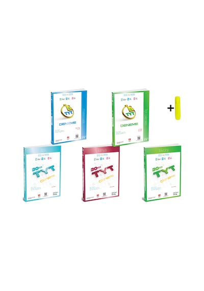 Üç Dört Beş Tyt Matematik Fen Fizik Kimya Biyoloji Deneme 5 Kitap Yeni