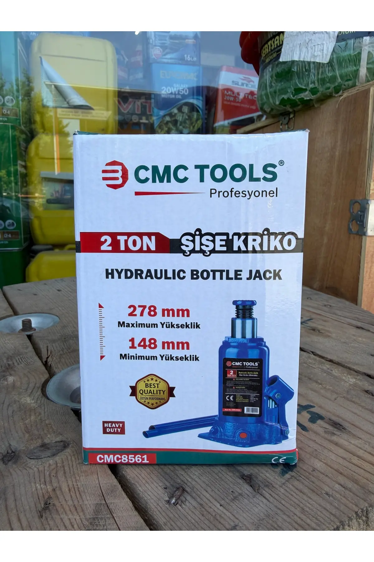 Cmc Tools 2 Ton Hidrolik Şişe Kriko 148-278 Mm Araç Kaldırma Krikosu Cmc8561