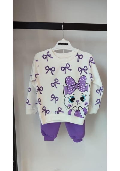 Carnaval Wear Kedili Kız Çocuk Takım Mor