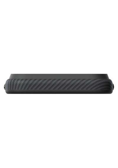 Apple Uyumlu iPhone 18 Pro Max Kılıf M-safeli Aramid Karbon Fiber Military-grade New Logo Black-grey Twill Siyah