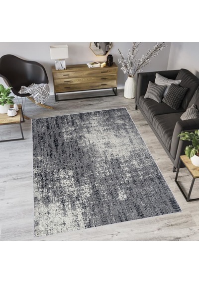 Rovigo Home Dijital Baskı Yıkanabilir Kaymaz Taban Salon Halısı Rvg0595 Gri