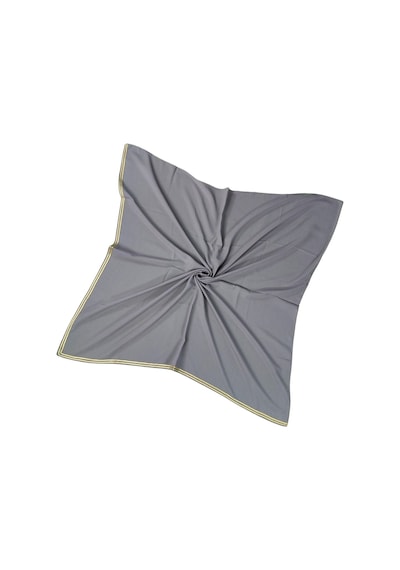 Mim Eşarp Enba Biyeli Medine İpeği Düz Renk Eşarp 100x100 Cm Şıklık Ve Konfor Gri