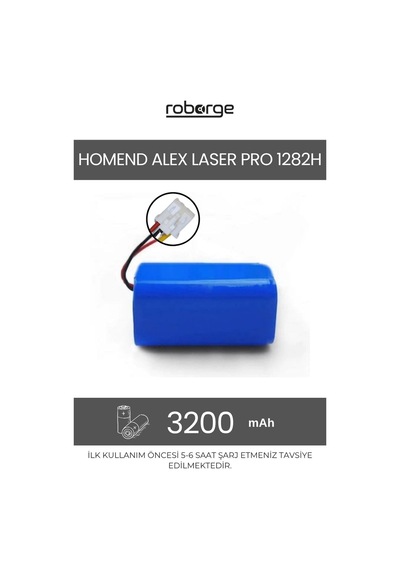 Homend Alex Laser Pro 1282h Robot Süpürge Uyumlu 3200 Mah Batarya - Muadil Ürün