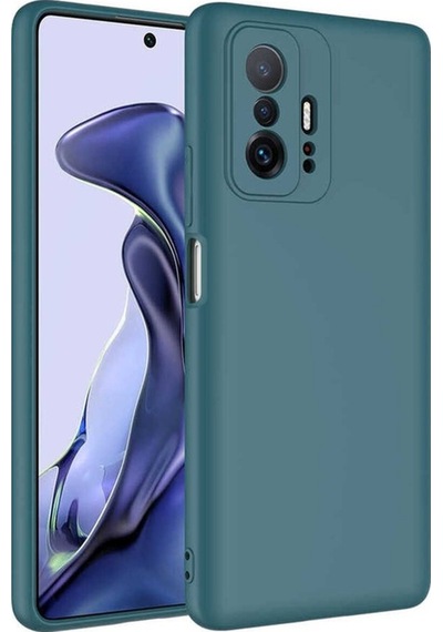 Xiaomi Mi 11t Pro 5g Kılıf Zore Mara Lansman Kapak Koyu Yeşil