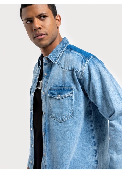 Lf2036213 Gömlek U.kol Denim