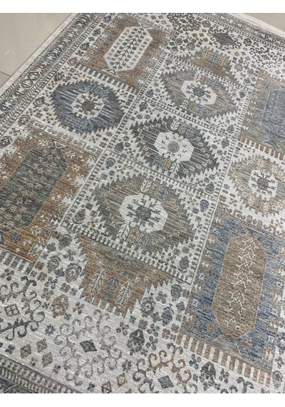 Merinos Halı Valeria 91062 060 Serisi Salon Oturma Yatak Odası Halısı Gri - Krem