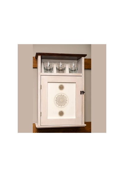 El Yapımı Mandala Desenli Ahşap İçki Viski Dolabı Beyaz - 684236101 Beyaz El Yapımı Mandala Desenli Ahşap İçki Viski Dolabı Beyaz - 684236101 Beyaz