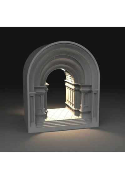 Gotik Kemer Işık Lambası - 3d Baskı Pla Dekoratif Avize 22x18x12 Cm 13 X 22