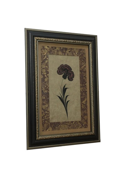 E38 El İşçiliği Ebru Paspartulu Karanfil Ebru Tablo 55 40 Cm-6469