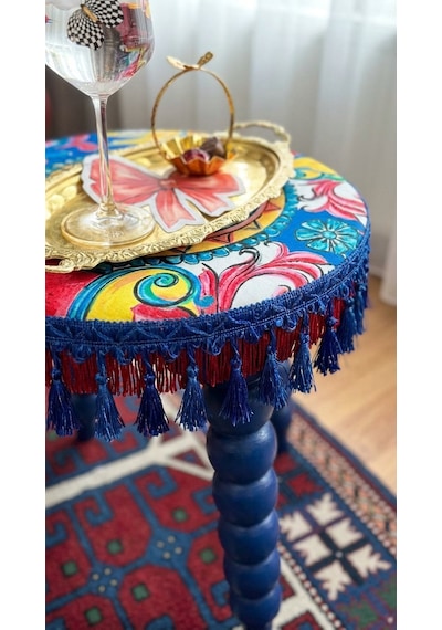 Solea Clover Azure Büyük Sehpa Sarı