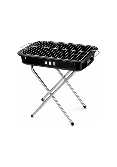 Seyyar Ayaklı Mangal, Kömürlü, Emaye, Kompakt Tasarım, Taşınabilir, Açık Hava Kullanımı 33 Cm 55 Cm Çok Renkli