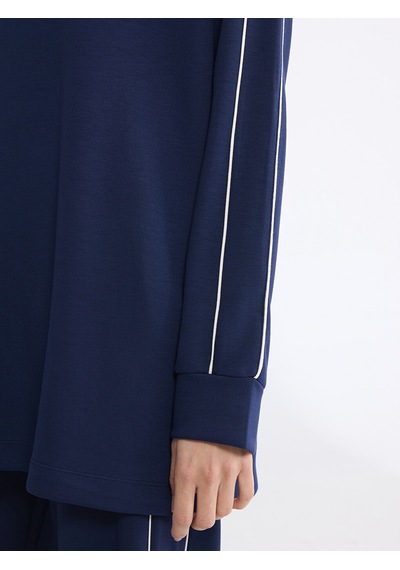 Lcw Everyday Lacivert Soft Touch Oversize Kadın Sweatshirt