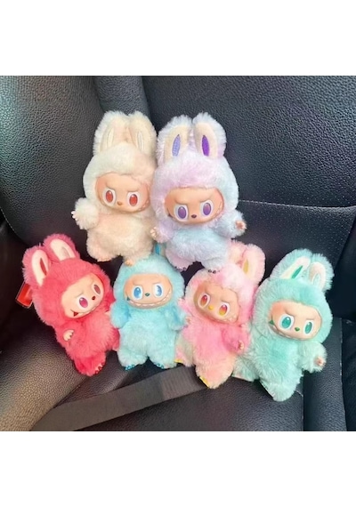 Labubu Üç Nesil Labubu Vinil Bebek Anahtarlık Kör Kutu Labubu Üç Nesil