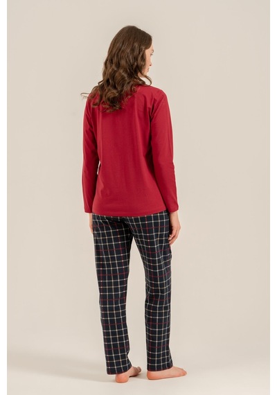 Arnetta Let It Snow Anne Kız Bordo Uzun Kol Pijama Takım Ar3730-a-v1 Ar3730-a-v1