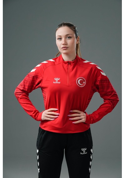 Hummel Milli Takım Line Antrenman Eşofman Üstü Kırmızı