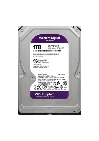 Wd Purple, Wd11purz, 3.5&amp Quot 1tb, 64mb, 5400 Rpm, 7/24 Güvenlik, Hdd Türkiye Distribütörü li