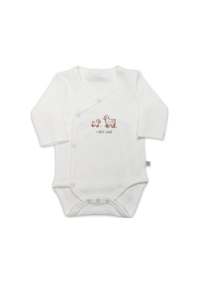 Bistyle Curly Lamb Uzun Kol Kravuze Body 17111 Bej Mavi Ekru