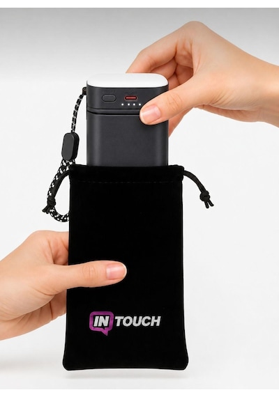 Intouch 20000 Mah 22.5w Pd Hızlı Kablolu Kamp Lambası Outdoor Serisi Powerbank Siyah