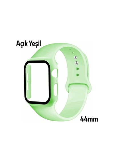 Ally Apple Uyumlu Watch 4-5-6 44mm Koyu Yeşil Silikon Kordon Ve Ekran Koruyucu Kılıf Mh-hs1454052930