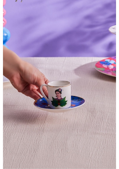 Karaca  Frida Kahve Fincanı Ve Tabağı Mavi 90 Ml