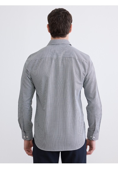 Lcw Busıness Siyah Slim Fit Ekose Erkek Gömlek