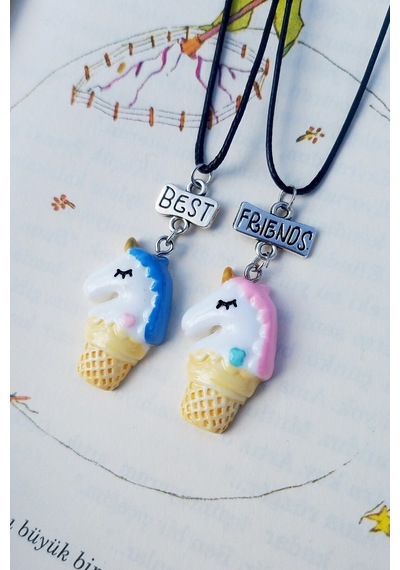 Unicorn Best Friend Kolye Çok Renkli