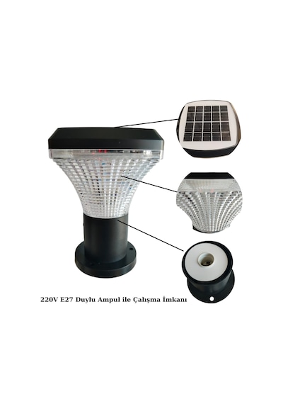 Forlife 100watt Güneş Enerjili Solar Set/baba Üstü Bahçe Armatürü Fl-3338