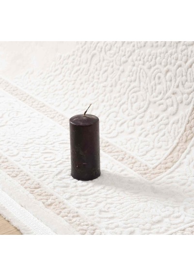 Krem Bej Klasik Madalyon Desenli Halı - Mk0562bjl