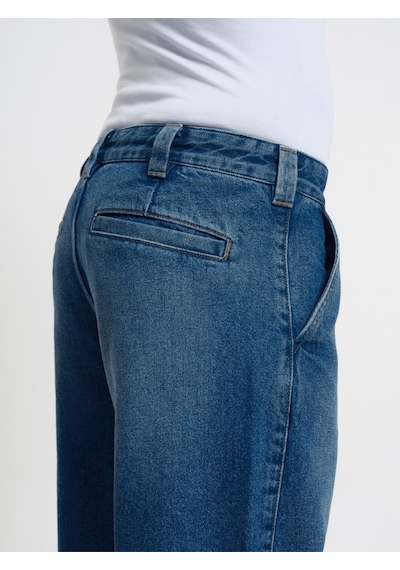 Pleated Baggy Balloon Fit Erkek Pantolon Denim