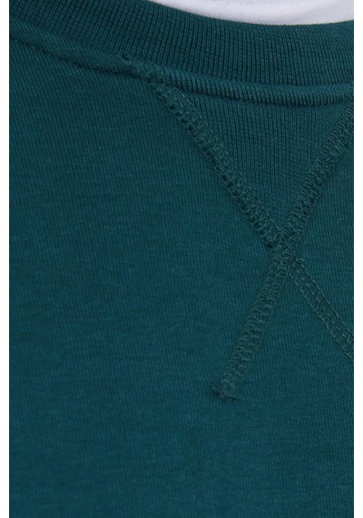 Tudors Unisex Relax Fit Rahat Kesim %100 Pamuk Basic Yeşil Bisiklet Yaka Sweatshirt-35147 Yeşil Tudors Unisex Relax Fit Rahat Kesim %100 Pamuk Basic Yeşil Bisiklet Yaka Sweatshirt-35147 Yeşil