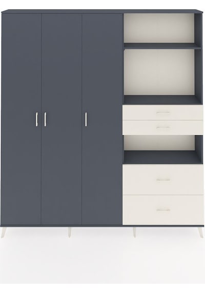 Arges Dolap 12 Raflı 4 Çekmeceli Tek Askılı 220x30x243 Antrasit-antrasit/aytaşı Antrasıt/aytası Arges Dolap 12 Raflı 4 Çekmeceli Tek Askılı 220x30x243 Antrasit-antrasit/aytaşı Antrasıt/aytası