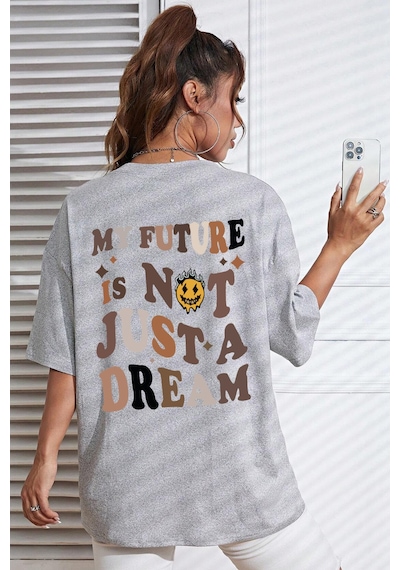 Unisex Is Not Just Tasarım Tshirt Gri