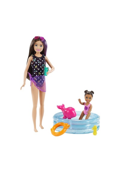 Fhy97 Barbie Bebek Bakıcısı Bebeği Ve Aksesuarları Oyun    Seti