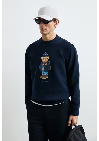 Lufian Miles Erkek Sweatshirt 112030201 Lacivert