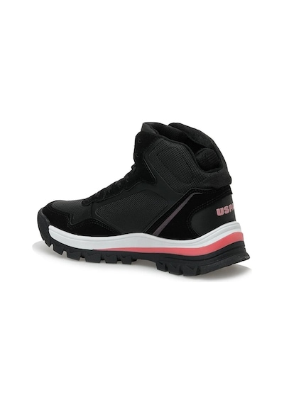 U.S. Polo Assn. U.s.polo Assn Sagan Hı 3pr Siyah Pembe Comfort Casual Boğazlı Günlük Spor Ayakkabısı