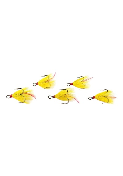 Mustad 611122 No:8 3lü İğne Sarı Tüylü 5li Pkt Standart