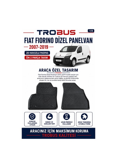 Trobus Fiat Fiorino Dizel Panelvan 2007-2019 2d Havuzlu Paspas 2 Parça