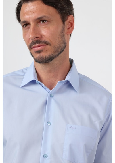 İmza Açık Mavi Sert Yaka Kısa Kol Cepli Comfort Fit Pamuklu Gömlek 1004260258 İmza Açık Mavi Sert Yaka Kısa Kol Cepli Comfort Fit Pamuklu Gömlek 1004260258