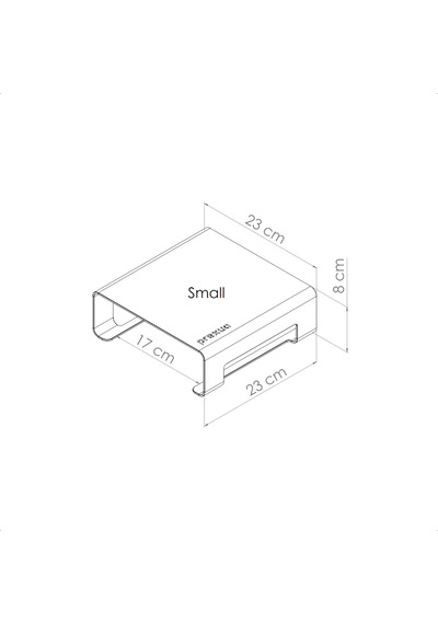 Prexua Riser Masaüstü Monitör Standı - Monitör Yükseltici - Small - Siyah - Rsr8023