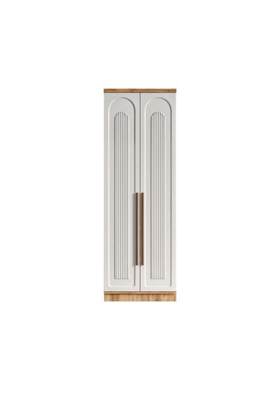 Flora 2 Kapaklı Komple Mdf Gardırop - Elbise Dolabı