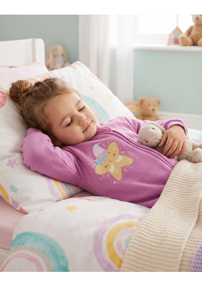 Motherlove Çocuk Uyku Tulumu 1.5 Tog 2-5 Yaş Fermuarlı Pamuklu Kumaş Pembe